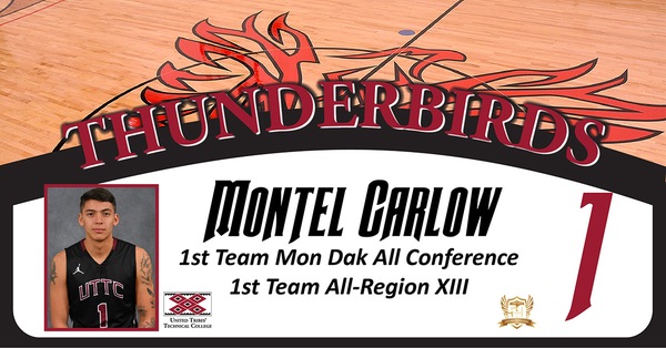United Tribes Montel Carlow Named 1st Team All Conference and All Region